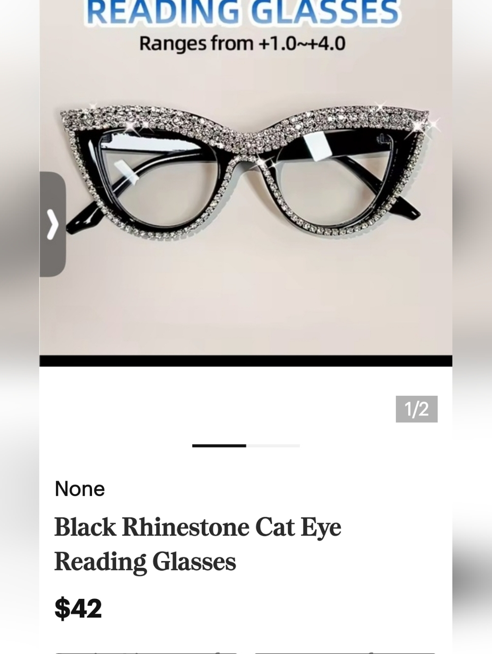 1:50 Blue Rhinestone Cat-Eye READING - Picture 7 of 7